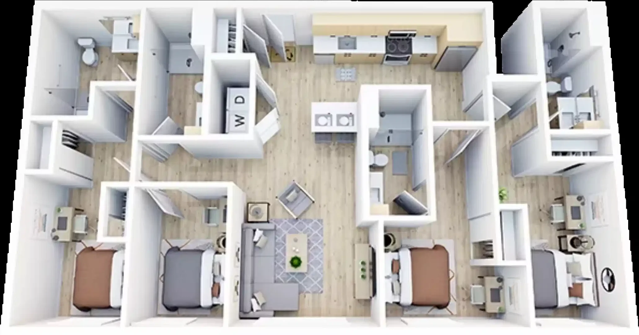 Comfortable and spacious student room in 