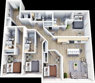Habitación privada muy luminosa en {area}
