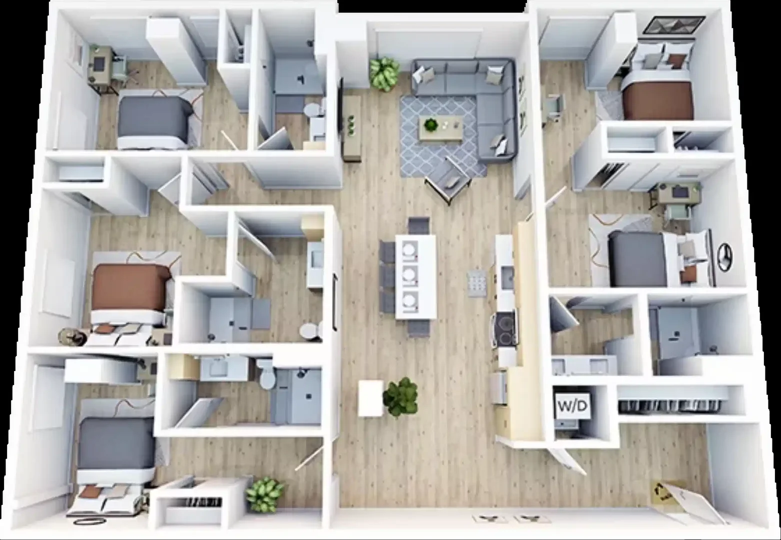 Bright and airy student room with easy university access in