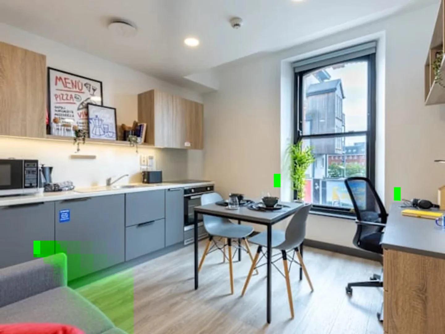 Cómodo estudio para vivir como estudiante en 