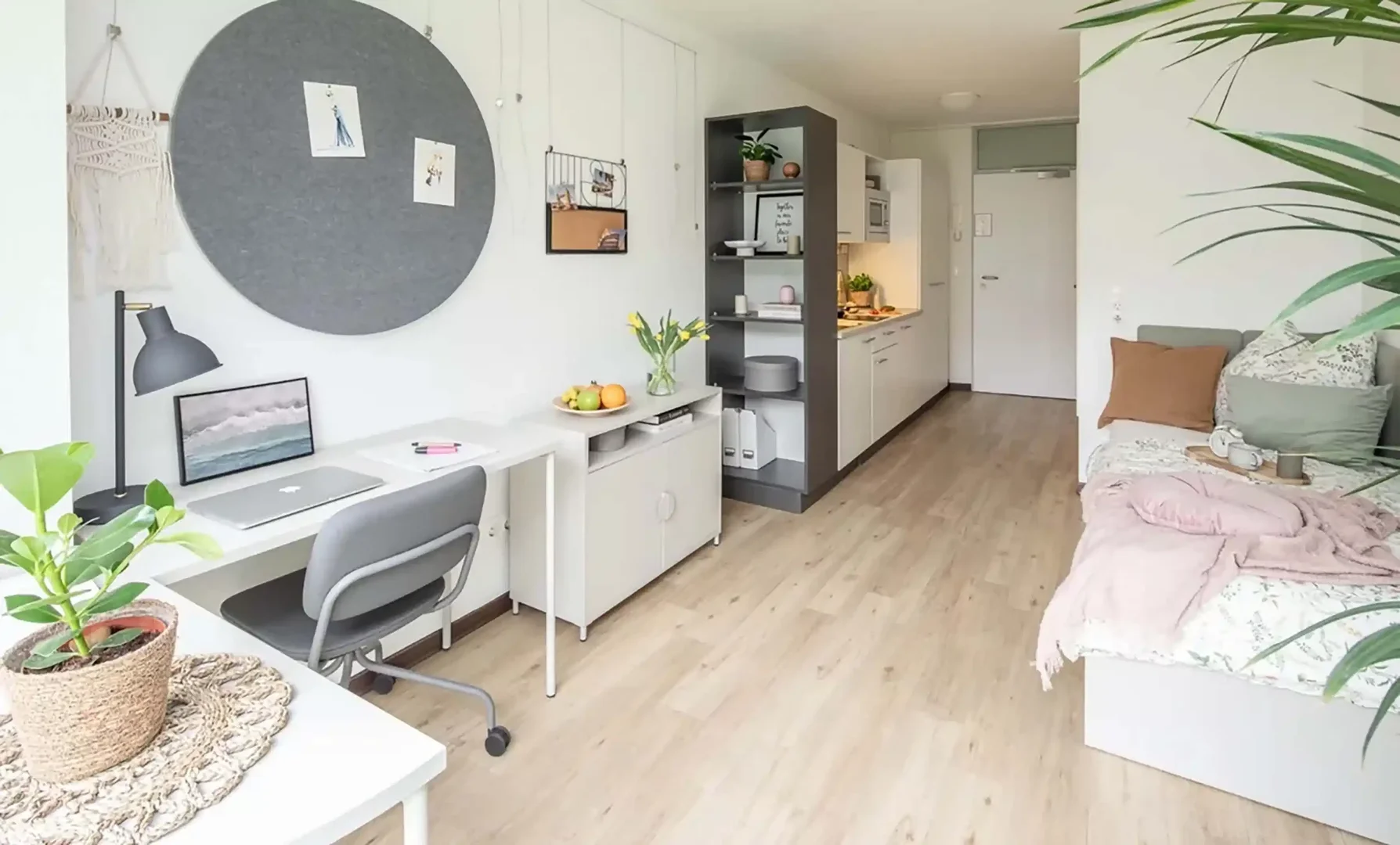 Niedrogi apartament typu studio z niezbędnymi funkcjami w 