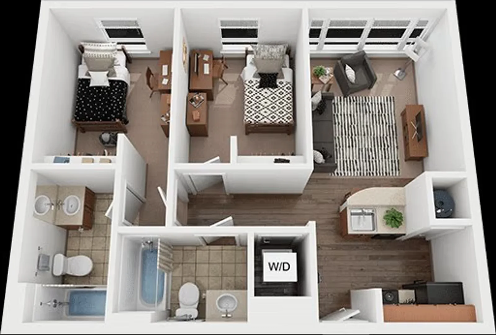 Habitación estudiantil económica cerca del campus en 