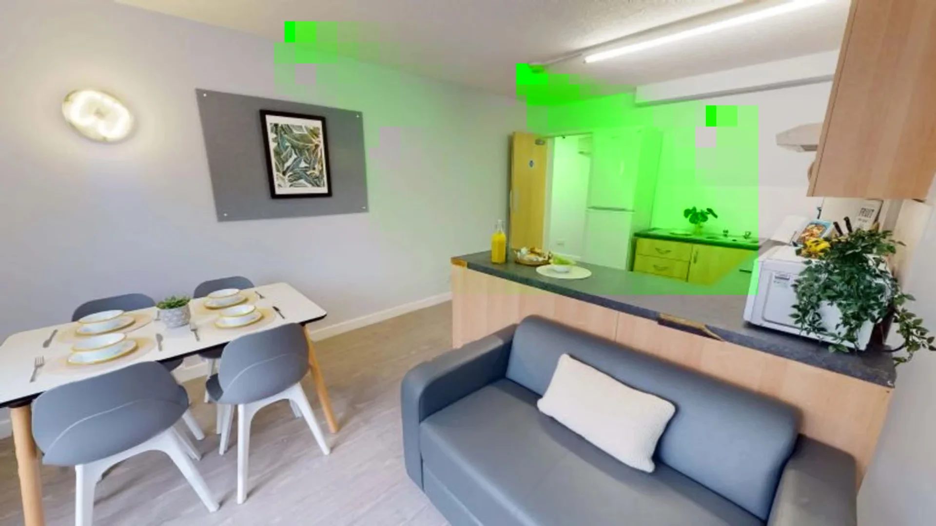 'de öğrenci dairesinde, tamamen mobilyalı kiralık oda