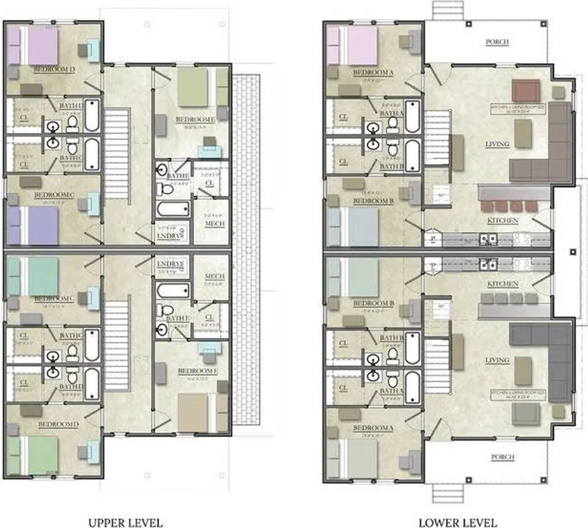 Student room in  with study area and shared facilities