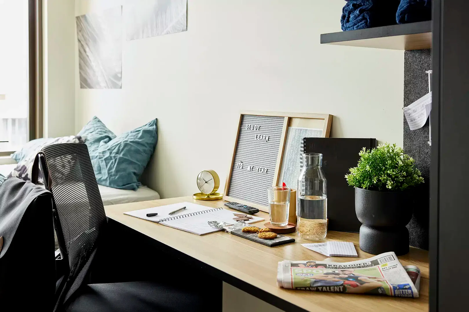 Habitación estudiantil económica con ubicación conveniente en