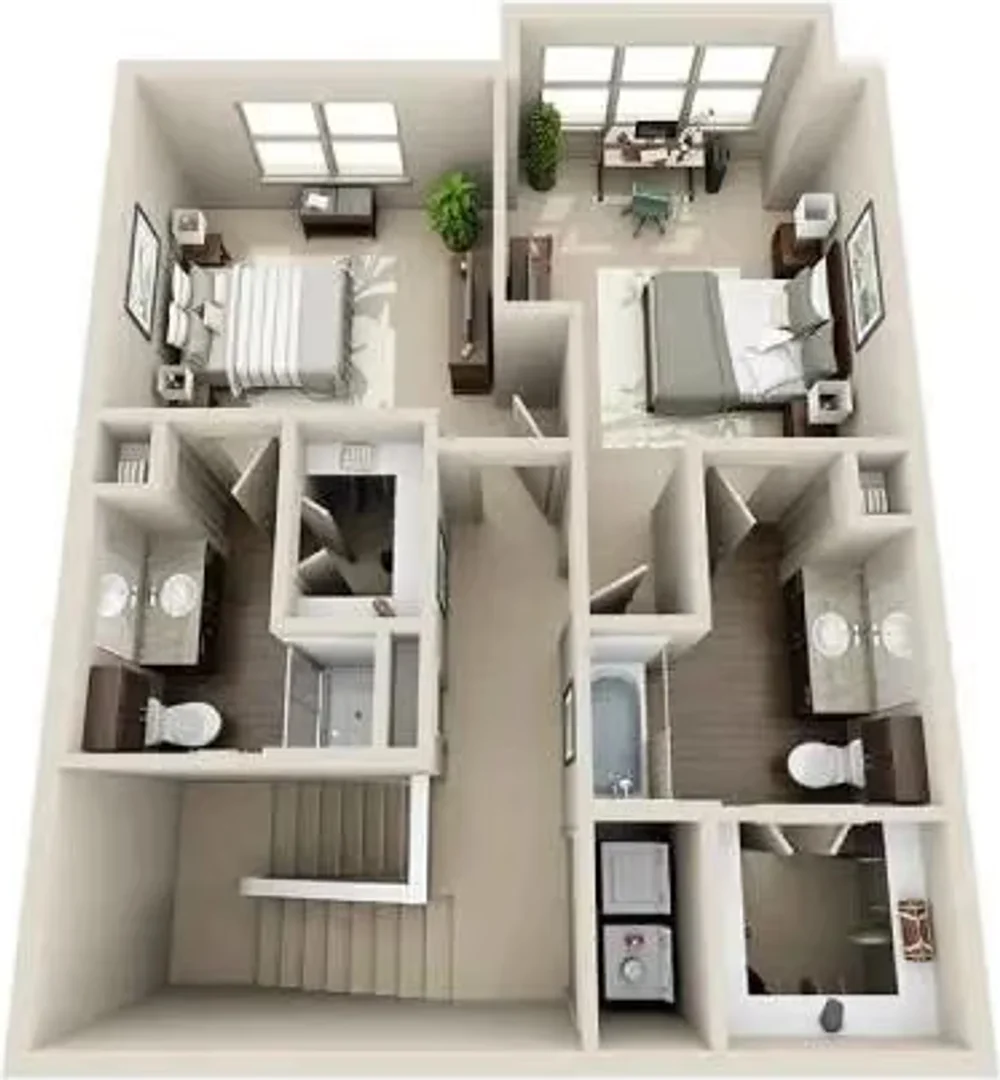 Affordable studio apartment with essential features in 