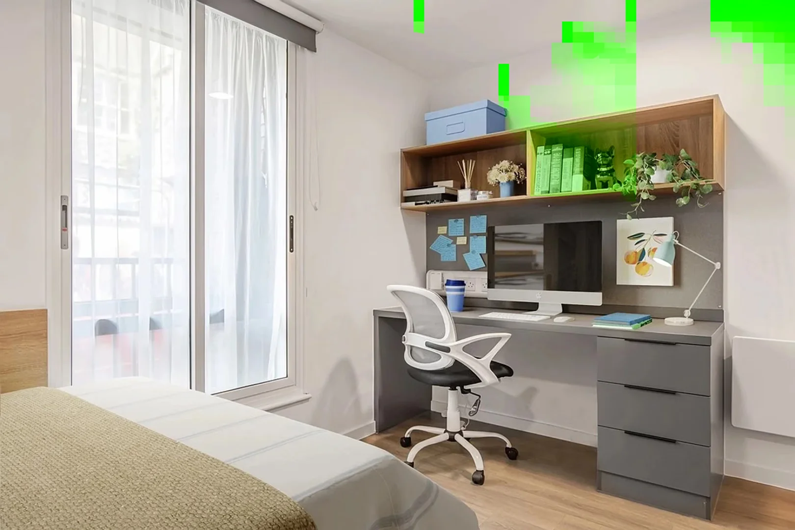Habitación estudiantil económica con ubicación conveniente en 
