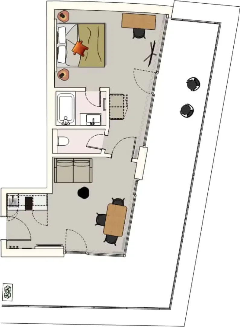 Quarto para alugar em apartamento de estudantes em , totalmente mobilado