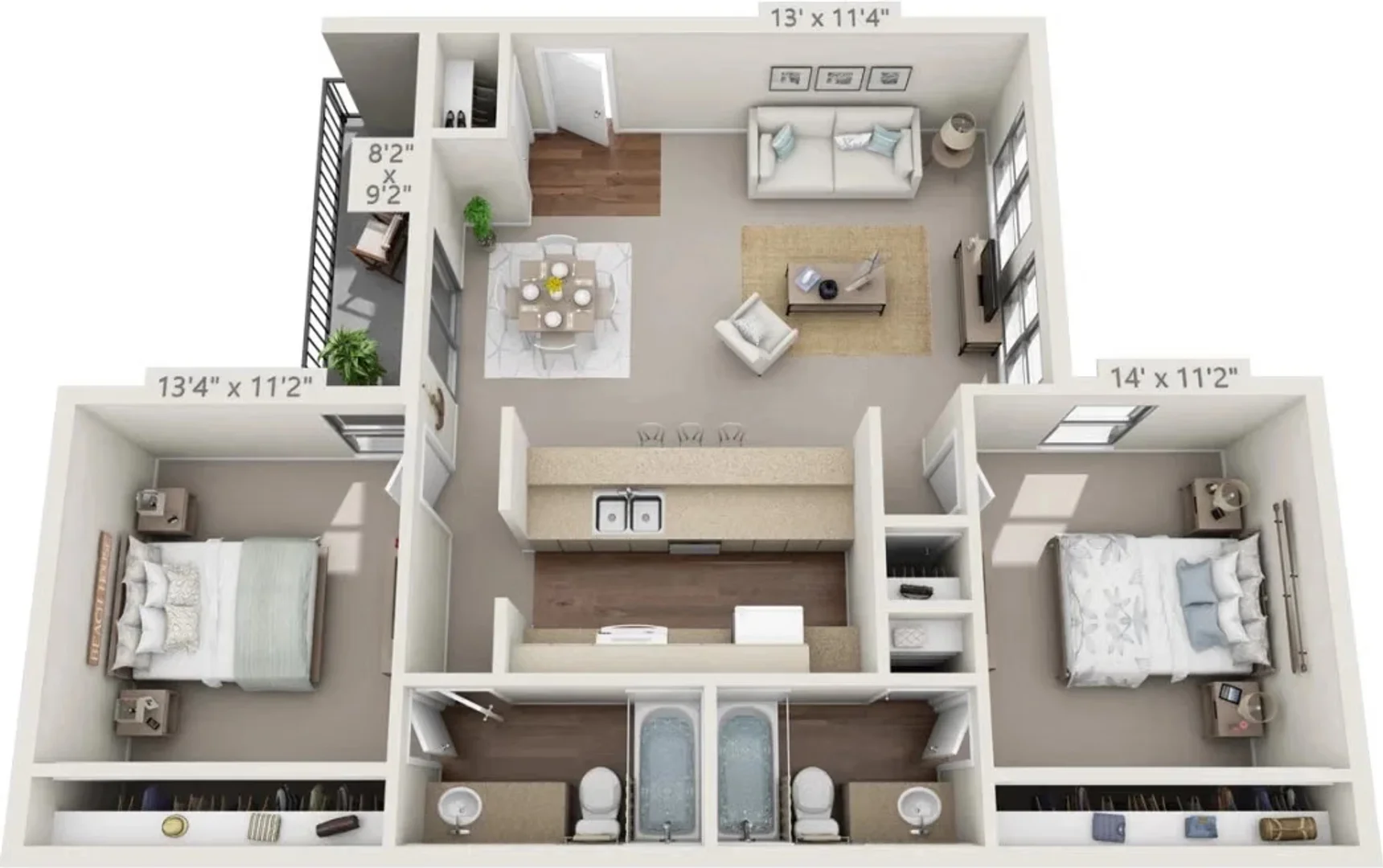 Fully equipped studio flat for students in 