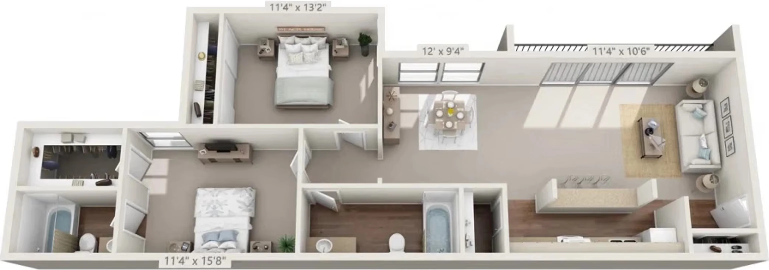 Minimalist student studio in  with efficient layout