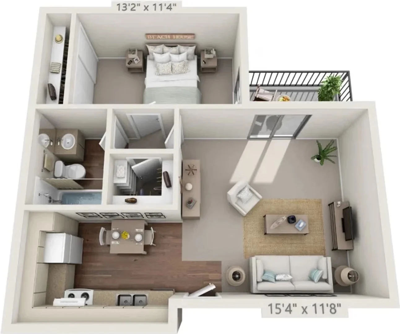 Chic studio apartment near campus in 