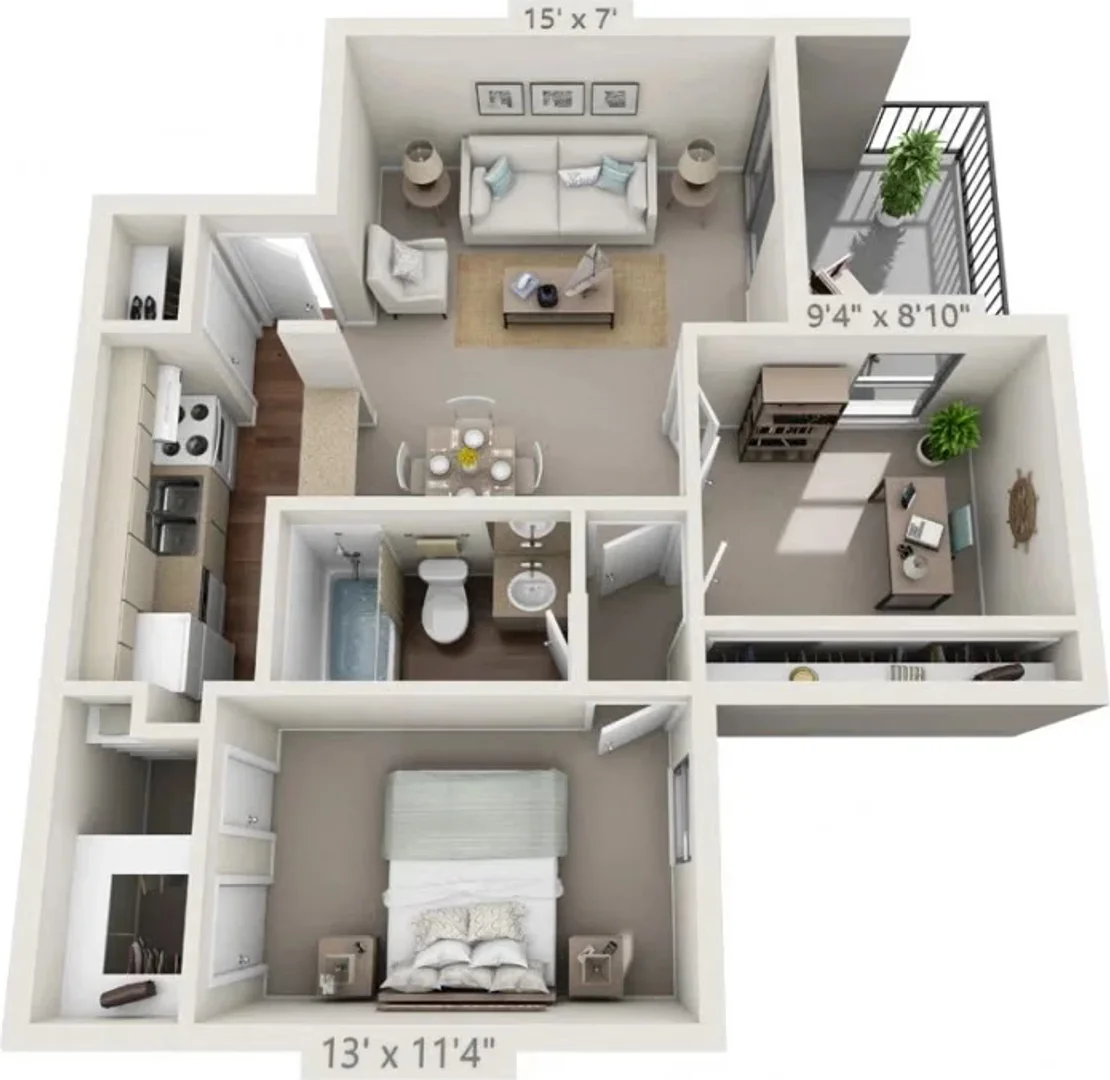Convenient studio apartment for student living in 