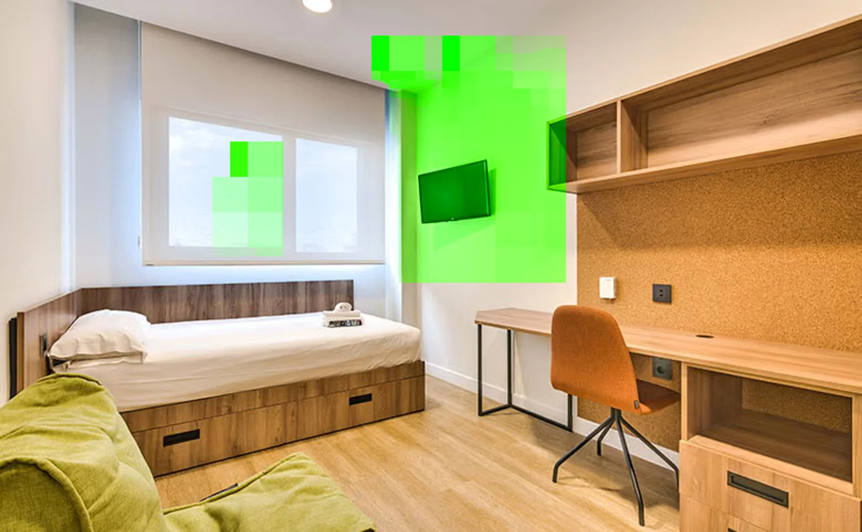 Niedrogi apartament typu studio z niezbędnymi funkcjami w 