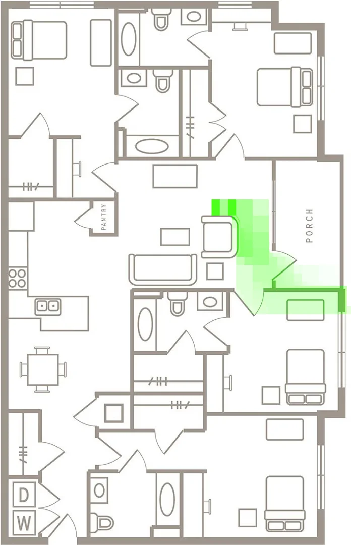 Comfortable and spacious student room in 