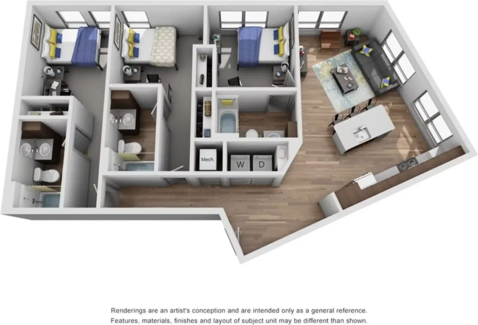 Student-friendly room in with modern amenities
