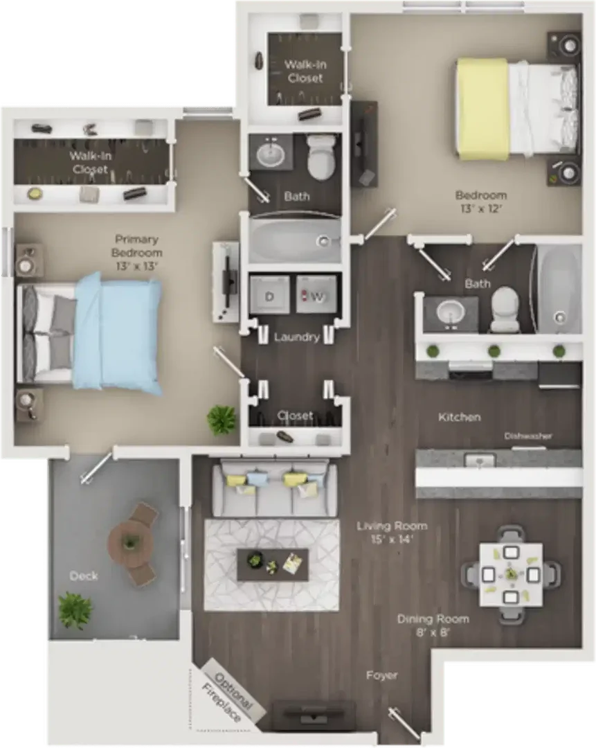 Comfortable and spacious student room in
