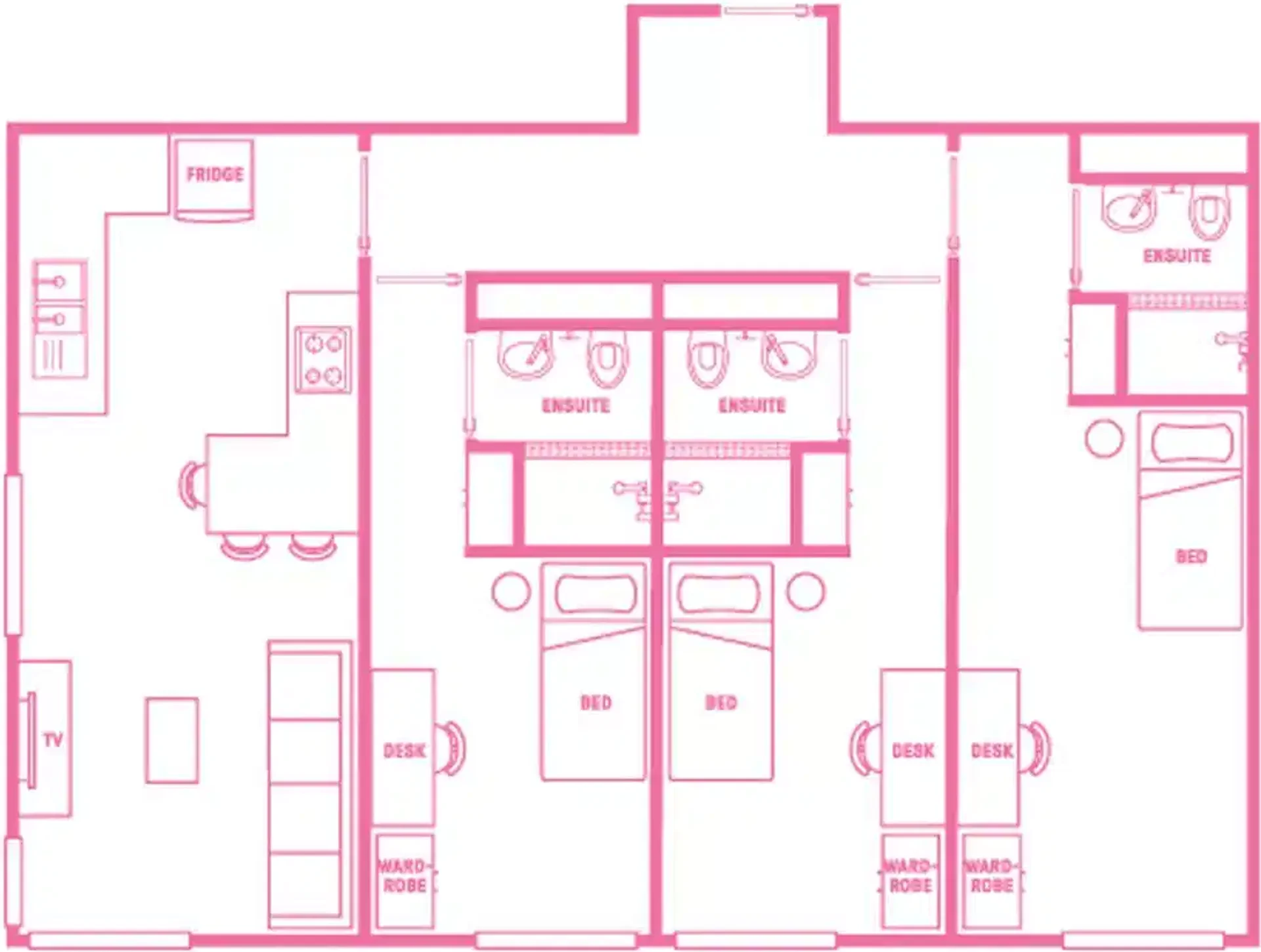 Room for rent in student apartment in , fully furnished