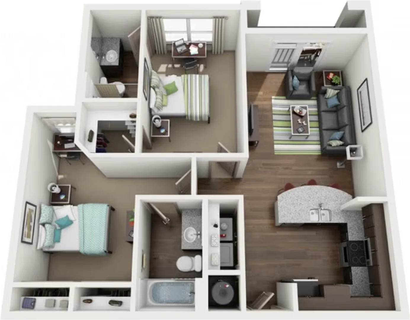 Habitación para estudiantes en  con área de estudio y facilidades compartidas