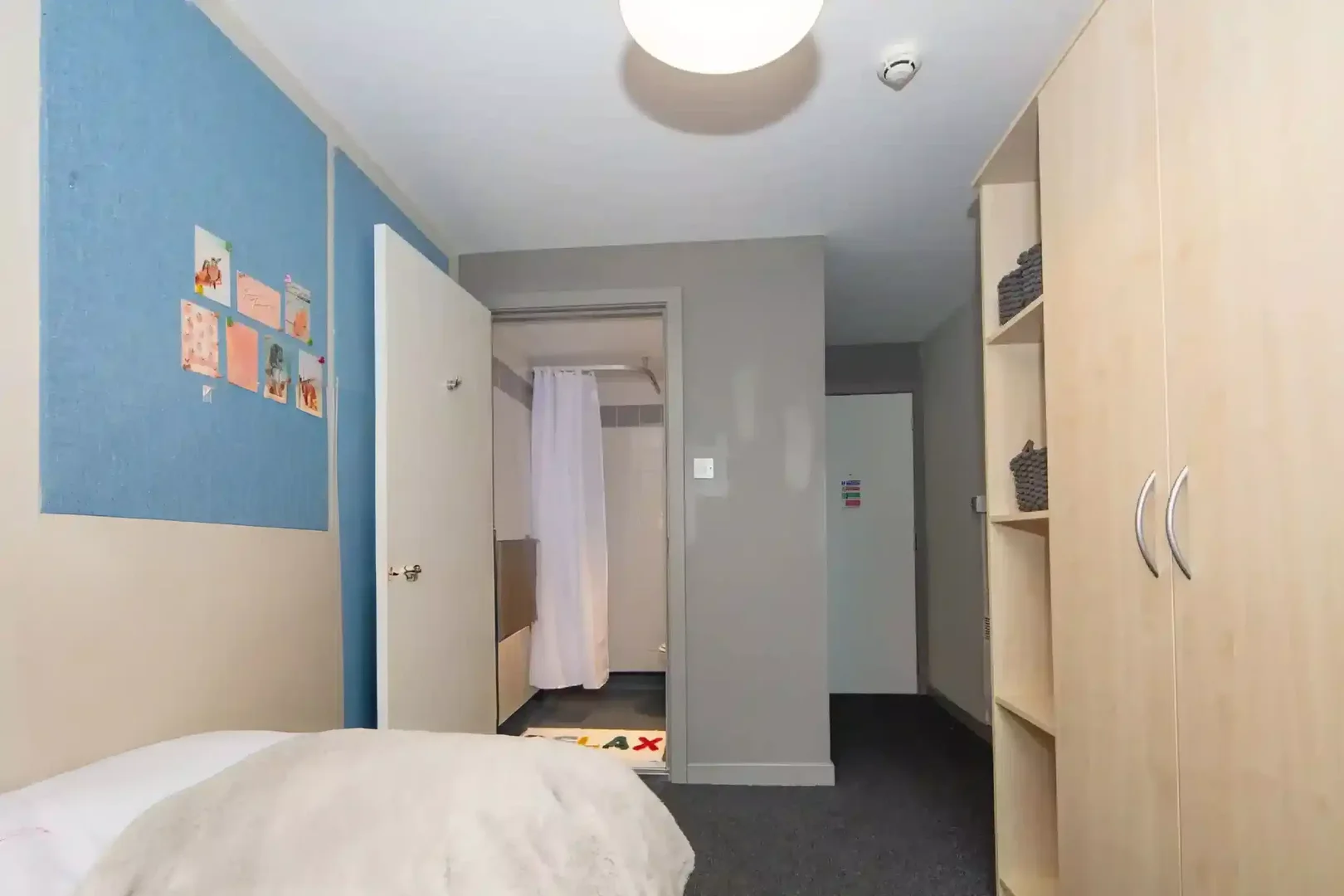 Chambre abordable pour les étudiants avec un bon éclairage dans