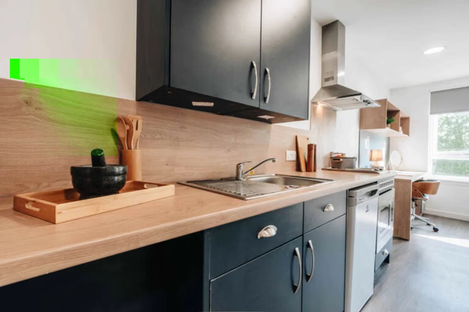 Studio d'étudiant minimaliste dans  avec agencement efficace