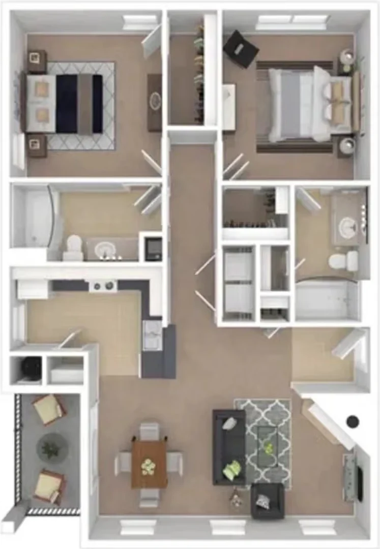 Functional student room perfect for studying in 