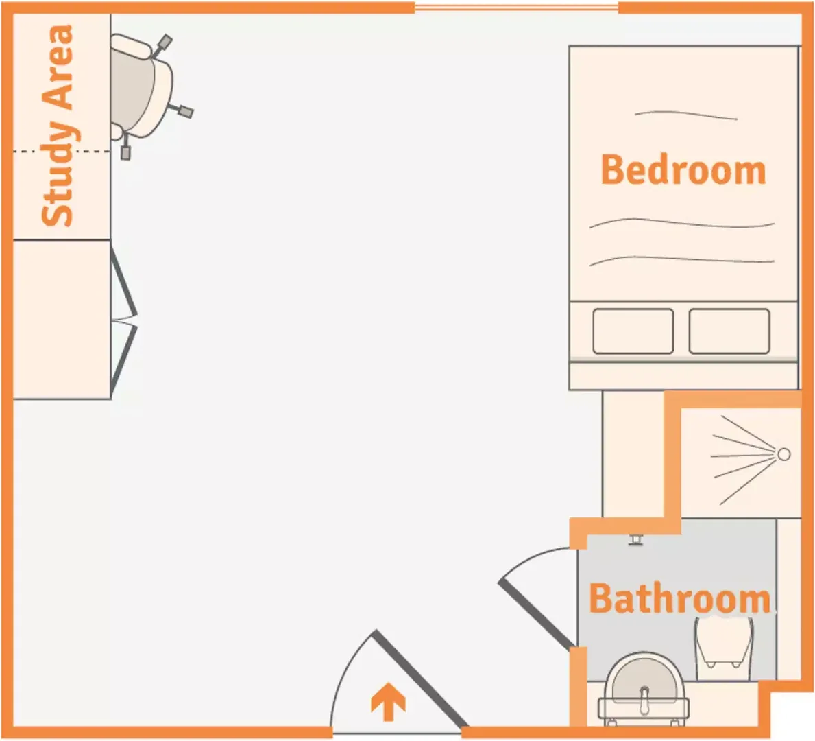 Economical student room with convenient location in