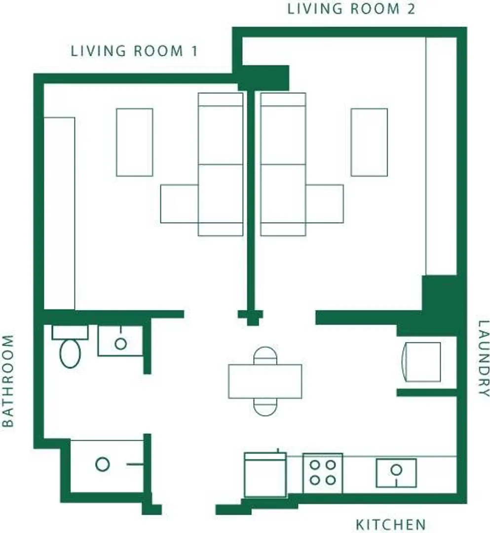 Zimmer in Studentenwohnung in  zu vermieten, voll möbliert