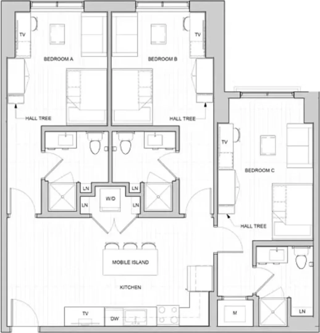 Gemütliches Zimmer für Studenten in 