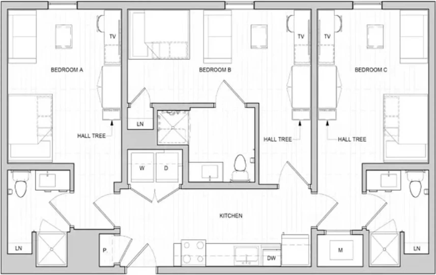 Economical student room with convenient location in 
