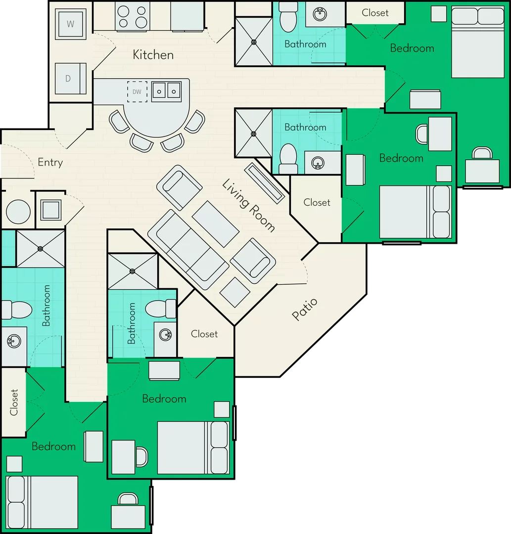 Chambre d'étudiant confortable et spacieuse dans 