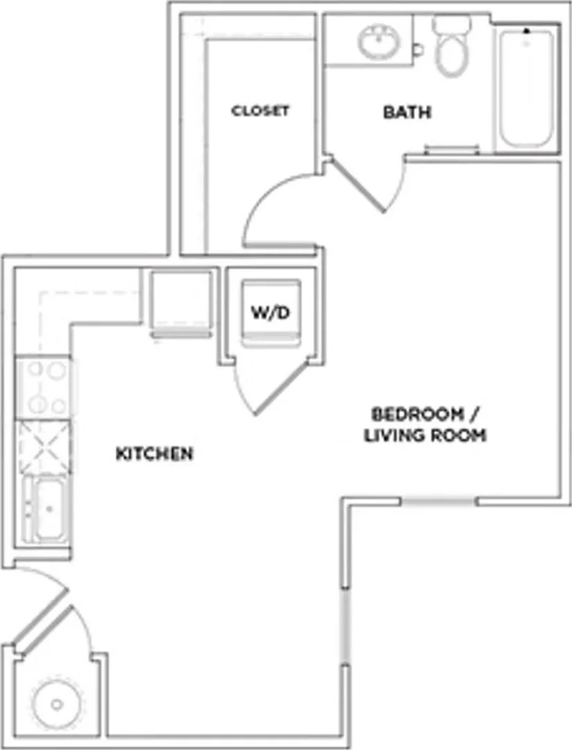 Self-contained studio for students in central 