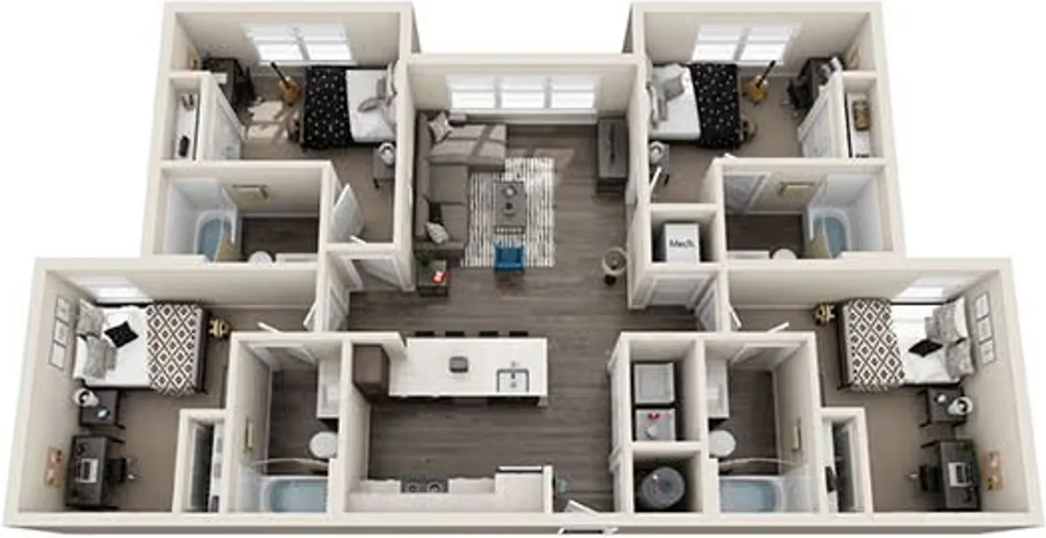 Habitación estudiantil económica cerca del campus en 