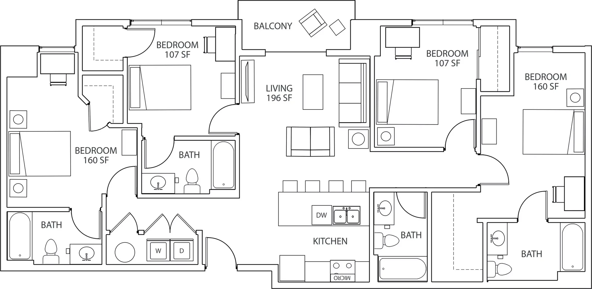 Functional student room perfect for studying in 