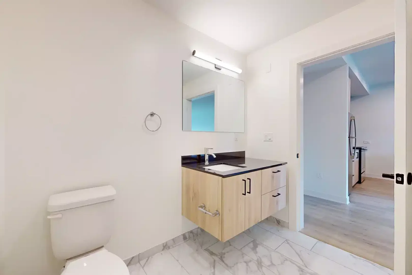 Student room in  with study area and shared facilities