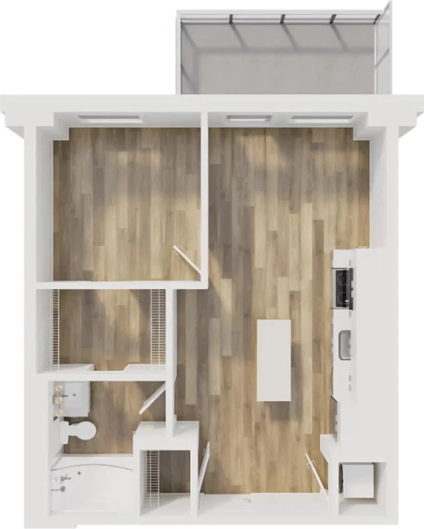 Habitación en apartamento estudiantil en alquiler en , completamente amueblado