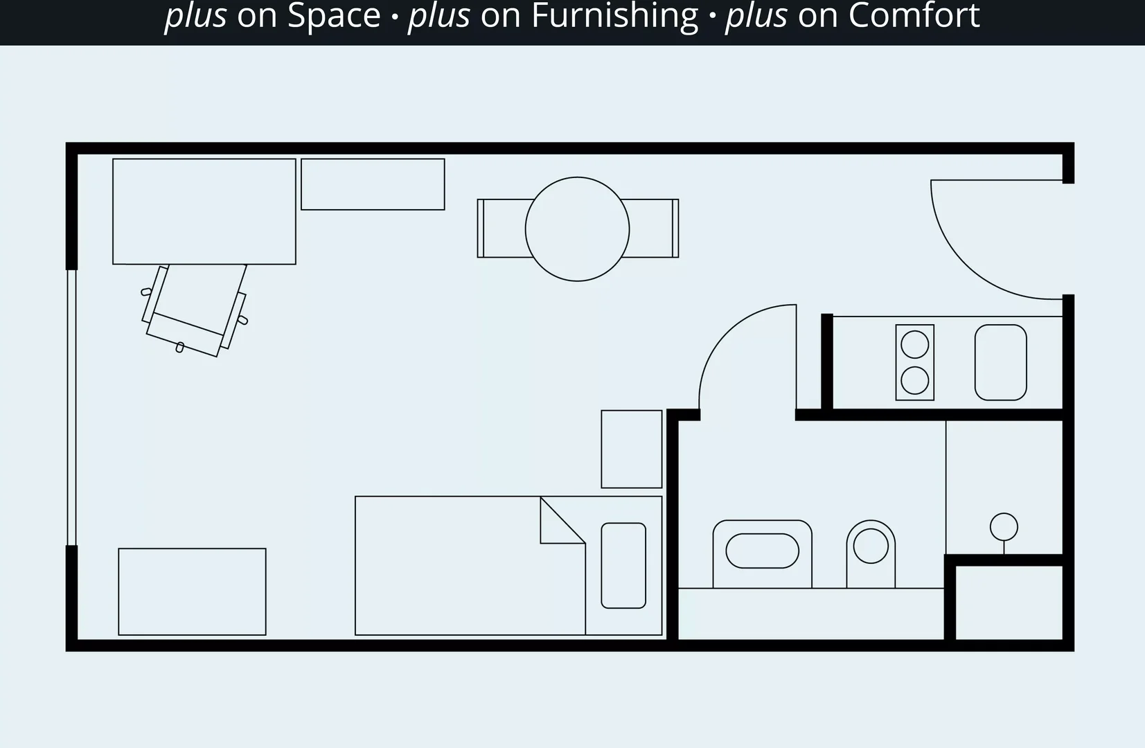 Student-friendly studio with excellent transport links in 