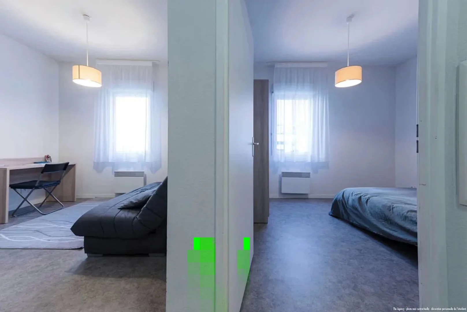 Habitación asequible para estudiantes con buena iluminación en 