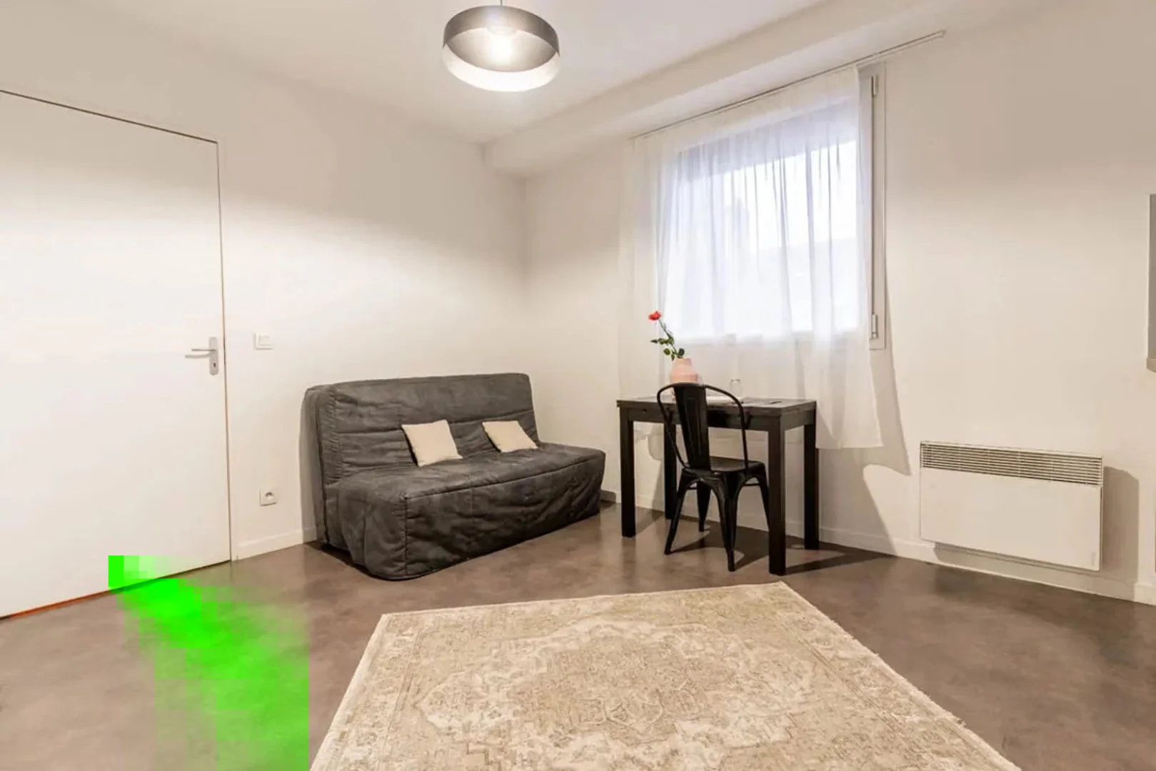 Chambre abordable pour les étudiants avec un bon éclairage dans 
