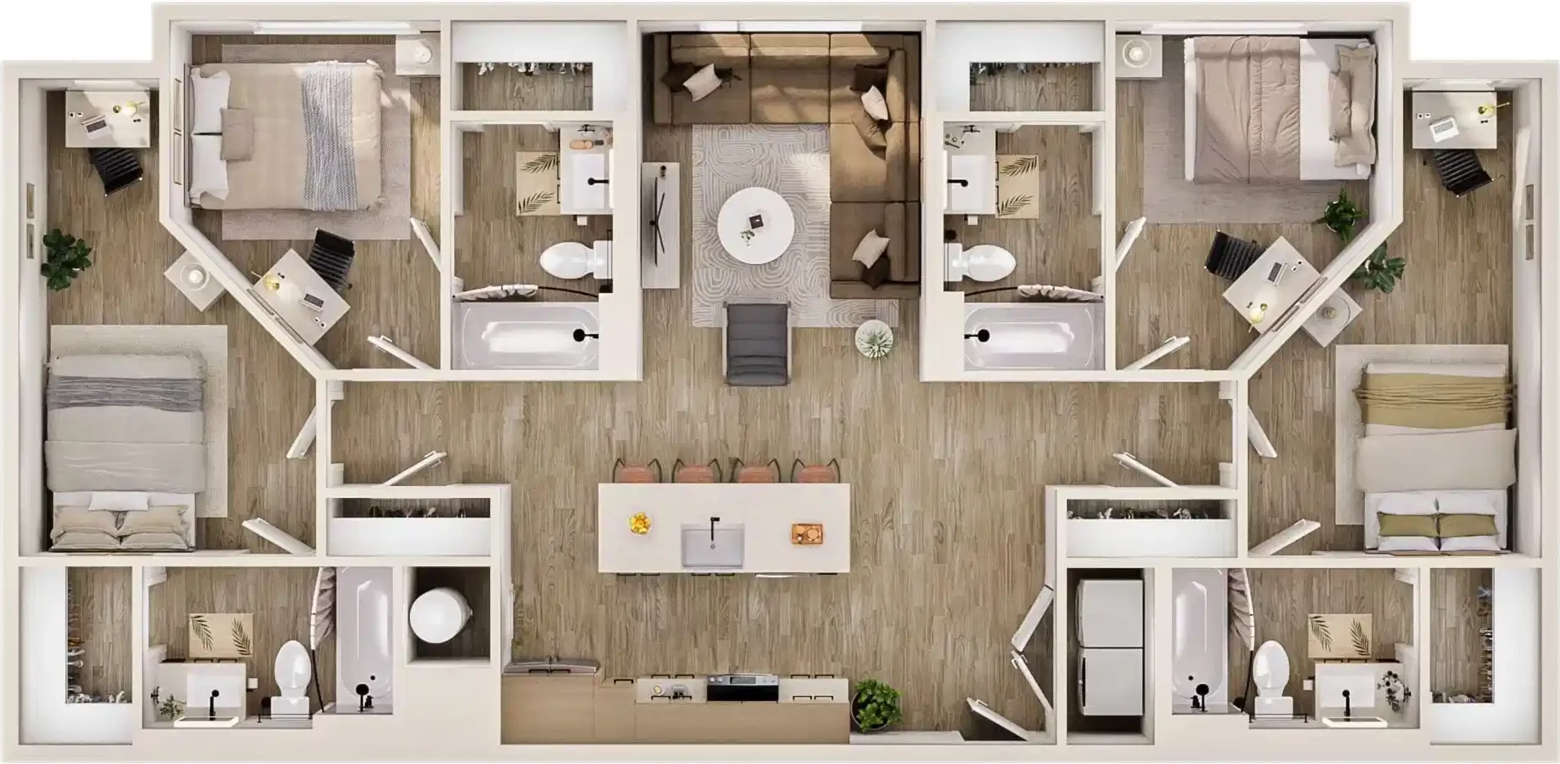 Quarto de estudante económico com localização conveniente em 