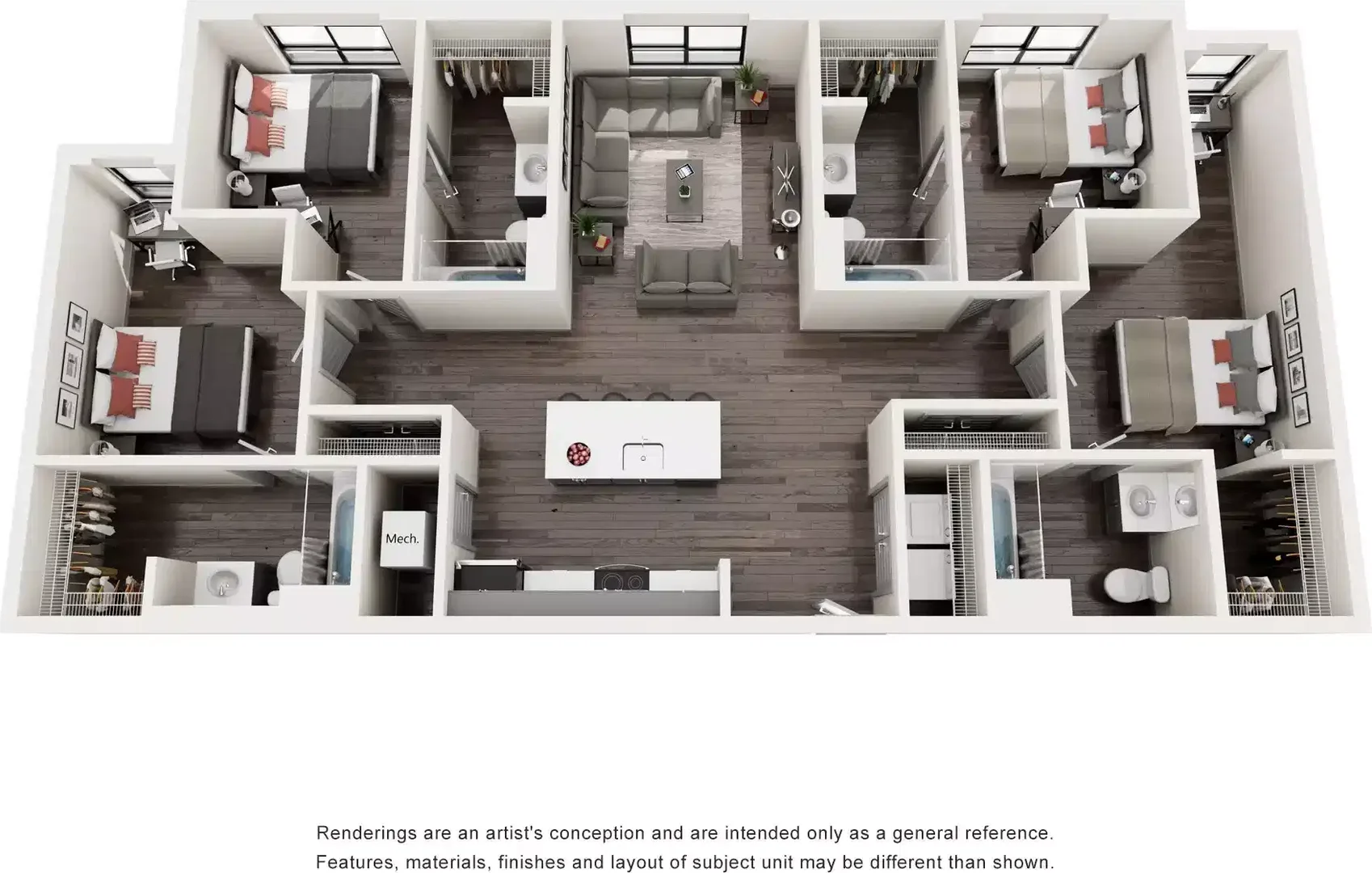 Quarto para alugar em apartamento de estudantes em , totalmente mobilado