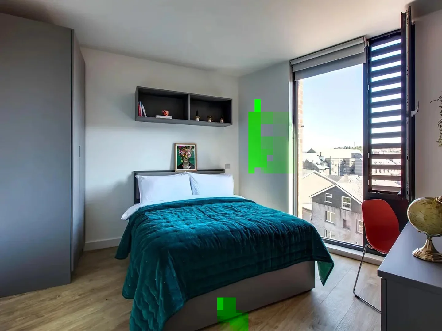 Quarto de estudante económico perto do campus em 