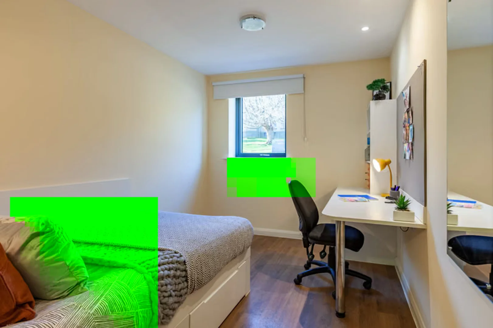 'de öğrenci dairesinde, tamamen mobilyalı kiralık oda