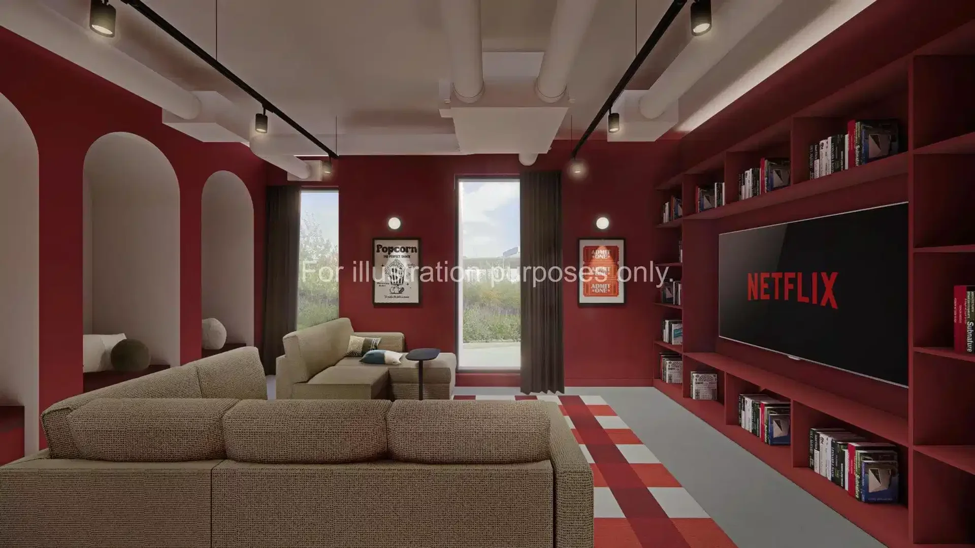 Affordable room for students with ample lighting in 