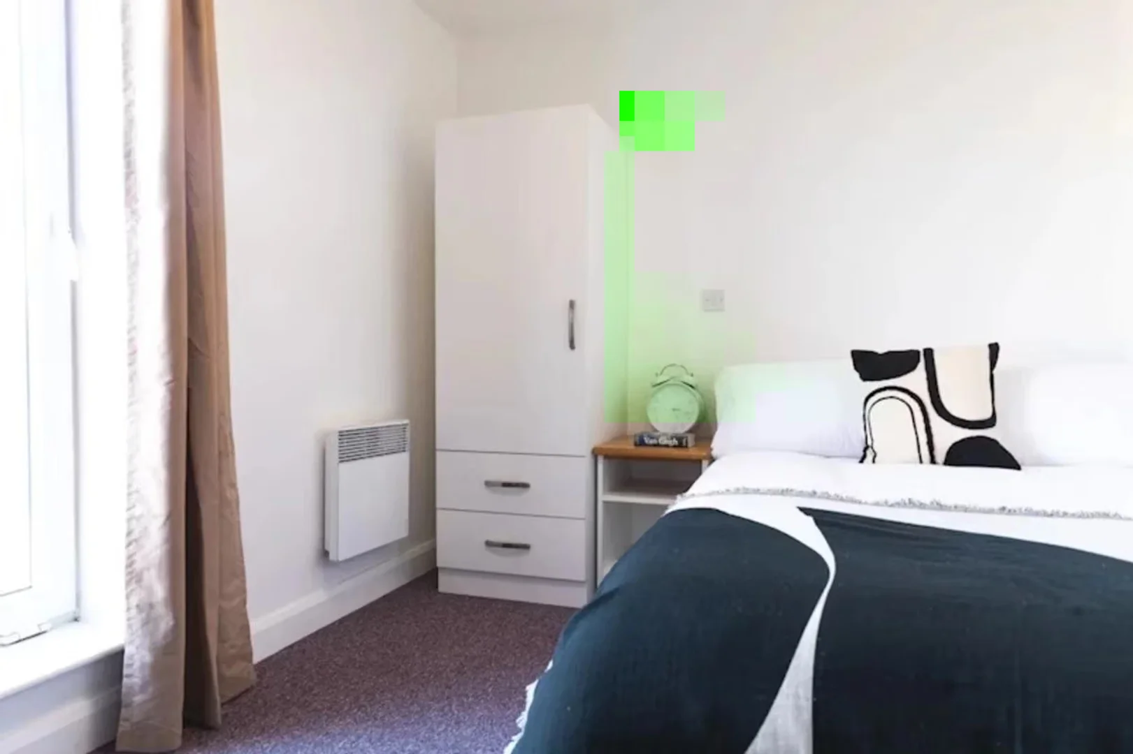 Affordable room for students with ample lighting in 