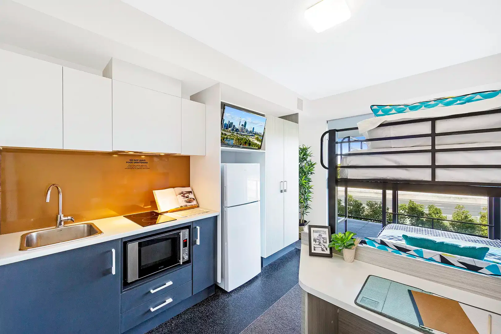 Affordable room for students with ample lighting in 