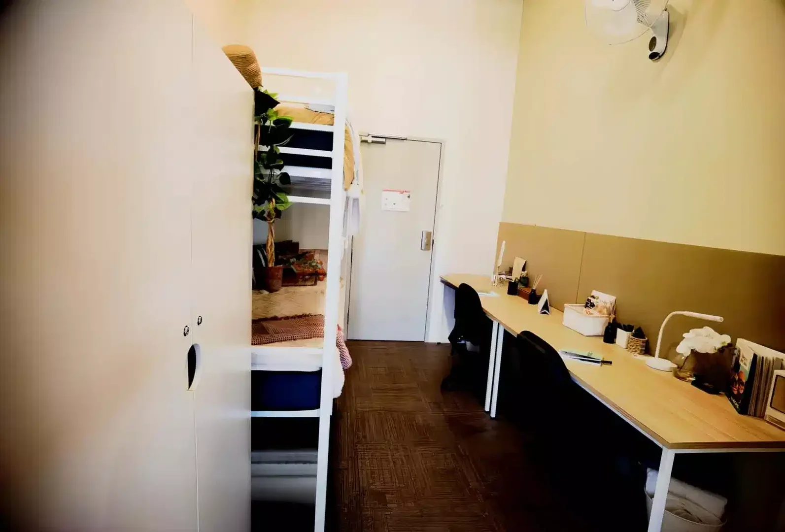 Student room in  with study area and shared facilities
