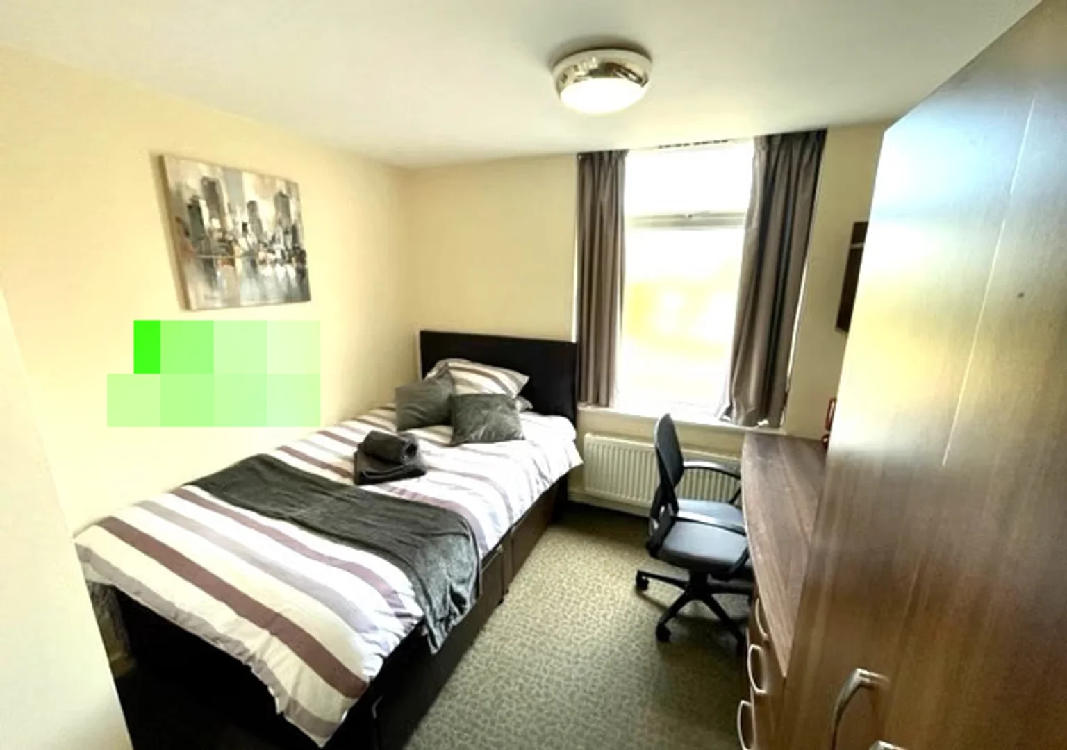 Student room in  with study area and shared facilities