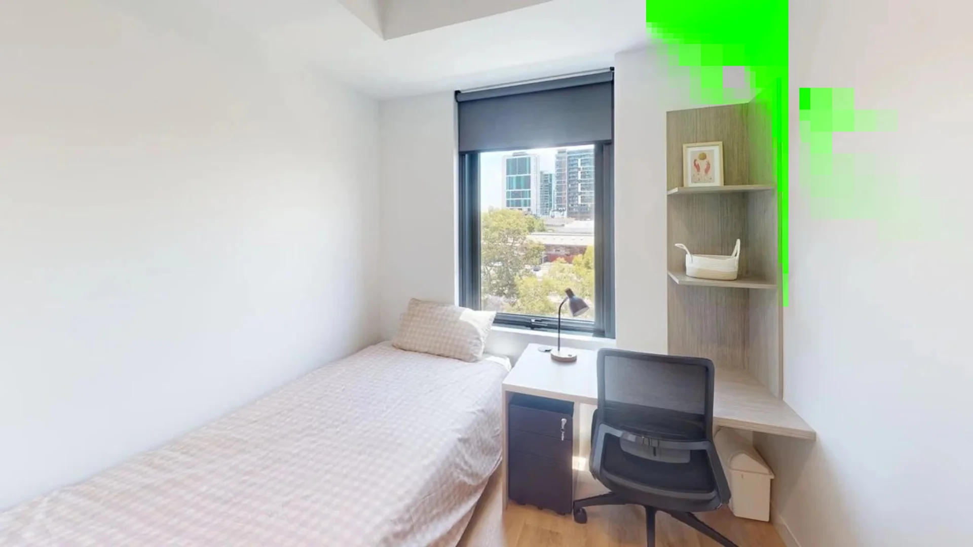 'de öğrenci dairesinde, tamamen mobilyalı kiralık oda