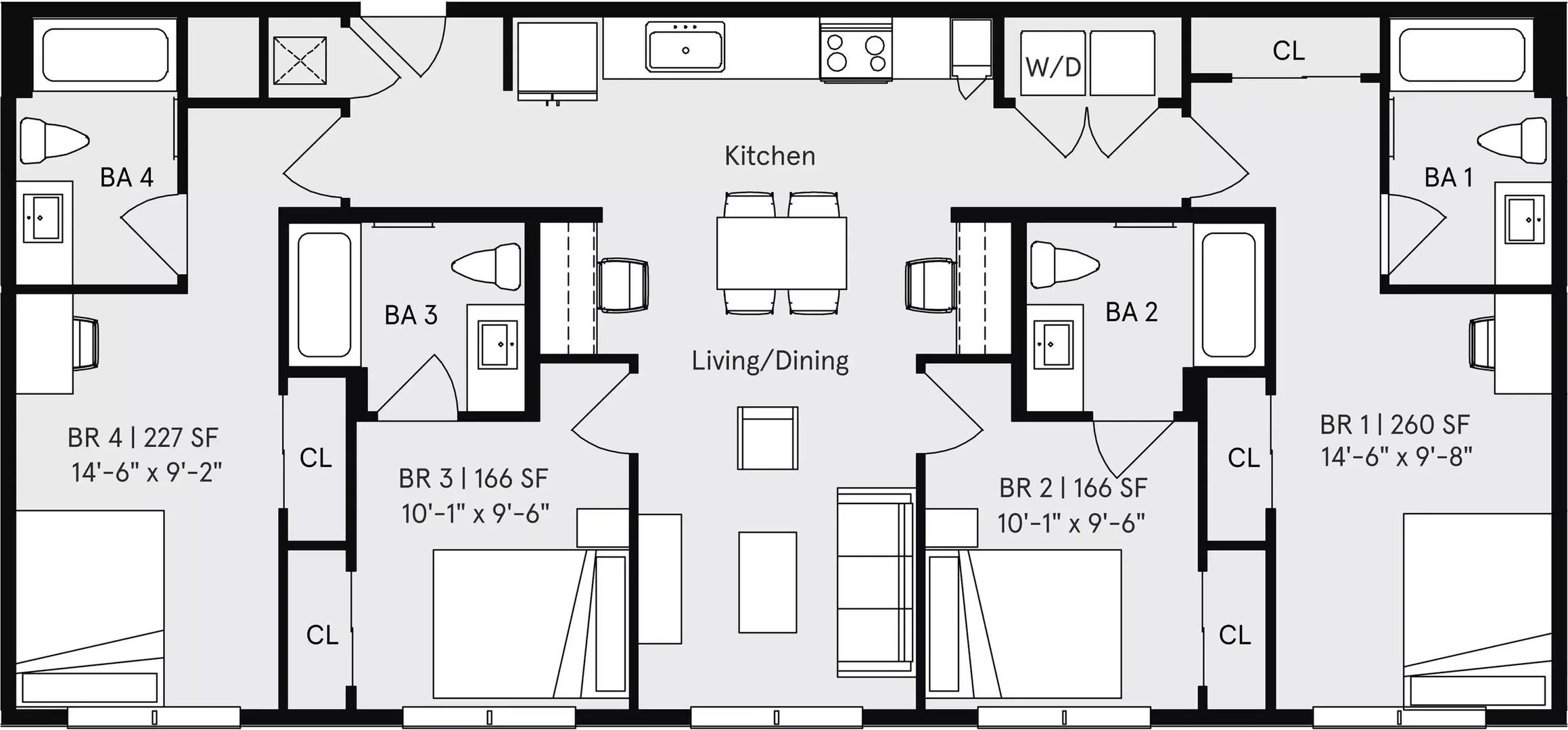Habitación estudiantil funcional perfecta para estudiar en 