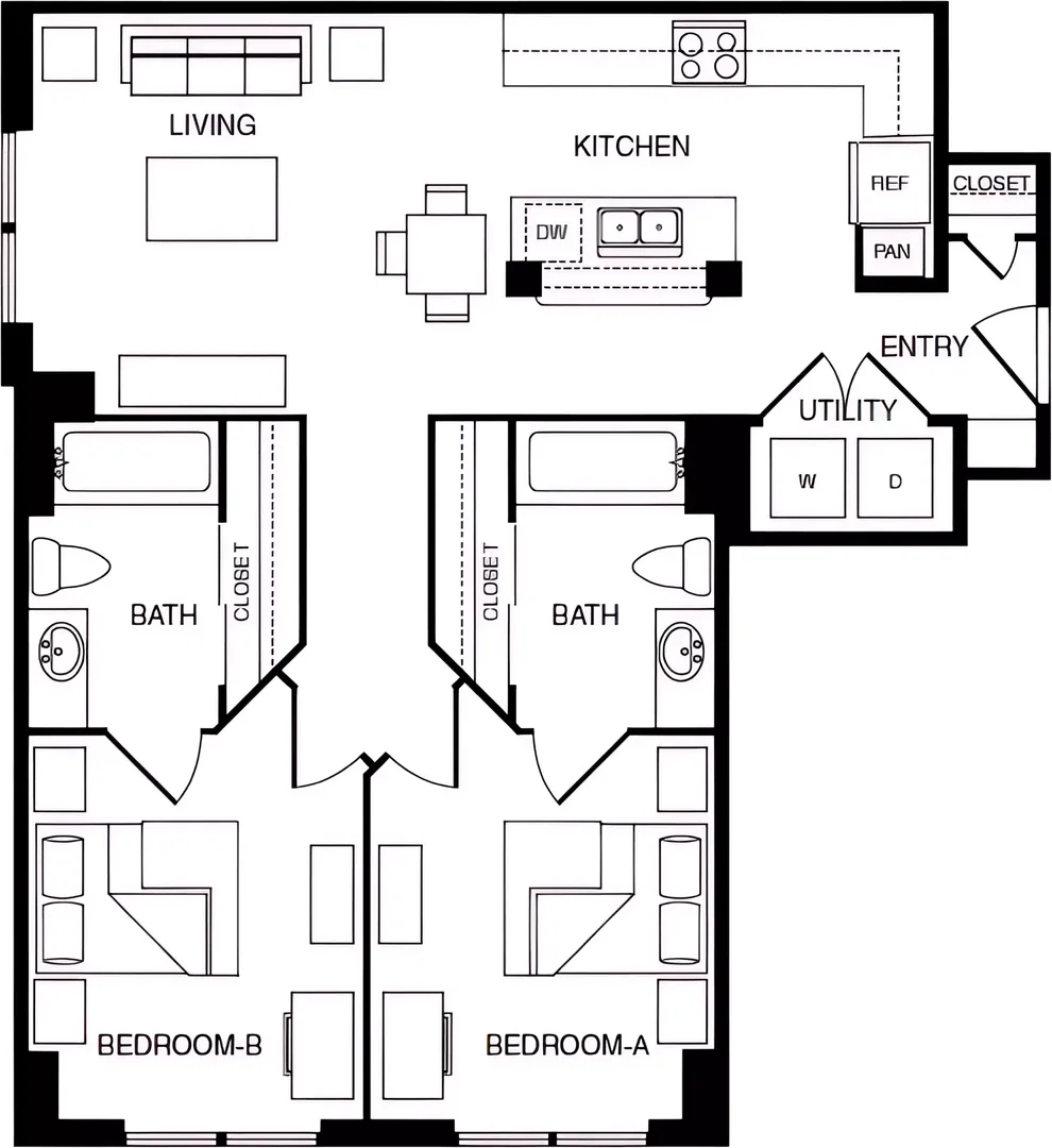 Chambre d'étudiant économique avec emplacement pratique dans